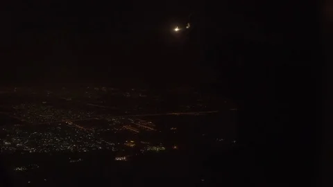 Dubai city at night in eagle view Vídeo Stock 82463200