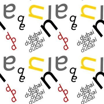 Dubai creative pattern Stock Illustration