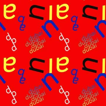 Dubai creative pattern Stock Illustration