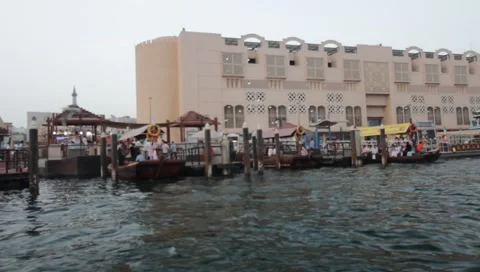 Dubai Creek In The Evening Stock-Footage 1101074