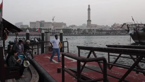 Dubai Creek In The Evening Stock-Footage 1101117
