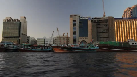Dubai Creek In The Evening Stock-Footage 1159894
