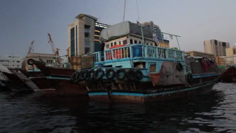 Dubai Creek In The Evening Video stock 1175526