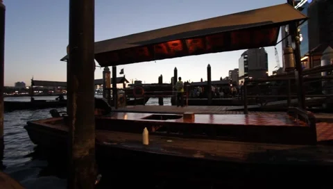Dubai Creek In The Evening Video stock 1180332
