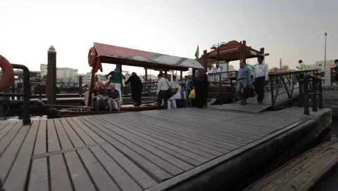 Dubai Creek In The Evening Stock Footage 1651737
