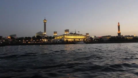 Dubai Creek In The Evening Stock-Footage 1706364