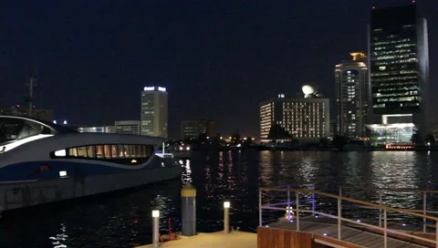 Dubai Creek In The Evening Video stock 3980270