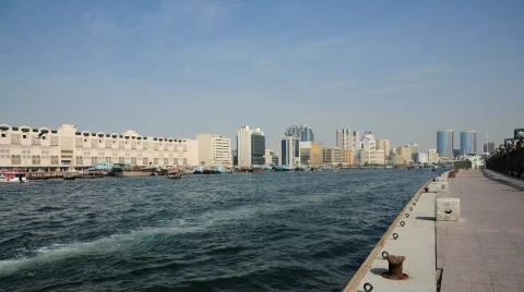 Dubai Creek Stock Footage 620056