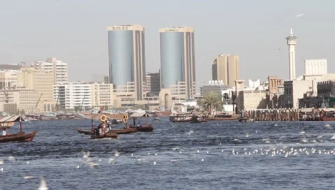 Dubai Creek Stock Footage 1113025