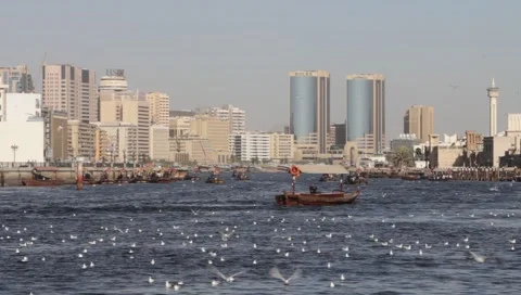Dubai Creek Stock Footage 1115434