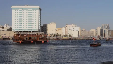 Dubai Creek Stock Footage 1117509