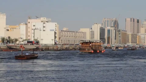 Dubai Creek Stock Footage 1117656
