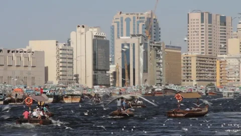 Dubai Creek Stock Footage 1117820