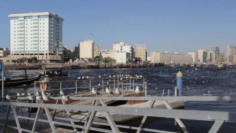 Dubai Creek Stock Footage 1117884