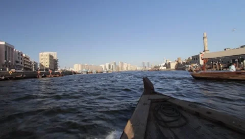 Dubai Creek Stock Footage 1118090