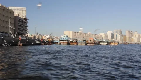Dubai Creek Stock Footage 1118096