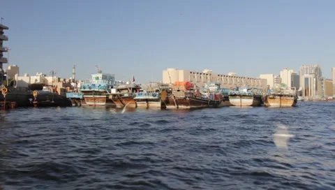 Dubai Creek Stock Footage 1118112
