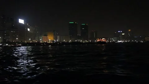 Dubai Creek By Night Stock Footage 1102269
