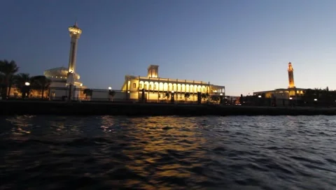 Dubai Creek By Night Stock-Footage 1180482