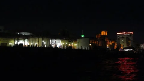 Dubai Creek By Night Stock Footage 1181159
