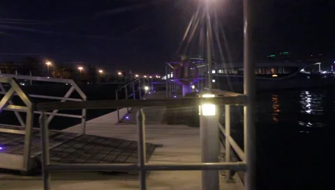 Dubai Creek By Night Stock Footage 1756154