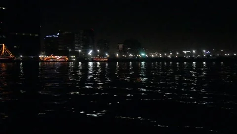 Dubai Creek By Night Video stock 1758034