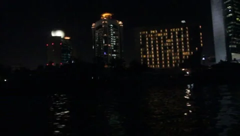 Dubai Creek By Night Stock Footage 1797151