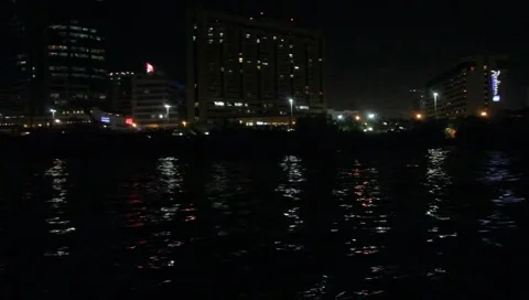 Dubai Creek By Night Stock Footage 1805756