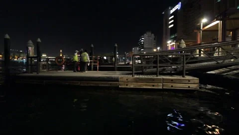 Dubai Creek By Night Stock-Footage 1805947