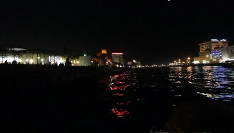 Dubai Creek By Night Stock Footage 1806265