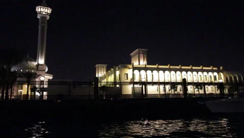 Dubai Creek By Night Video stock 1807940