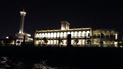 Dubai Creek By Night Video stock 1807963