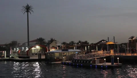 Dubai Creek Seen From Boat Stock Footage 3496101