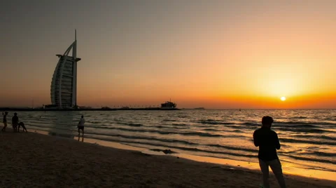 Dubai Day to Night Motion Timelapse Stock Footage 40236509