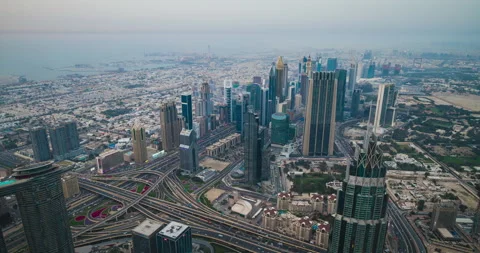 Dubai day to night time lapse Stock Footage 170688118