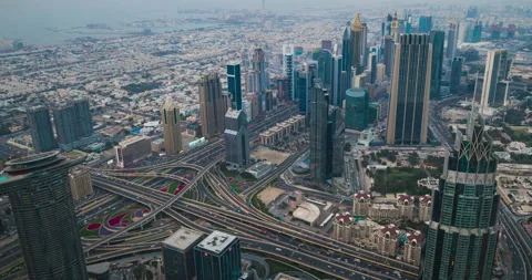 Dubai day to night time lapse Stock Footage 172375466