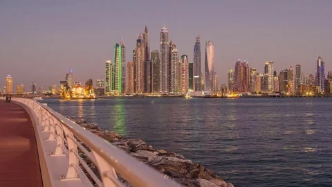 Dubai Day to Night Timelapse Stock Footage 84957418
