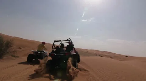 Dubai Desert Buggy  4 Stock Footage 8961294