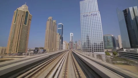 Dubai Downtown Monorail Stock Footage 72555028