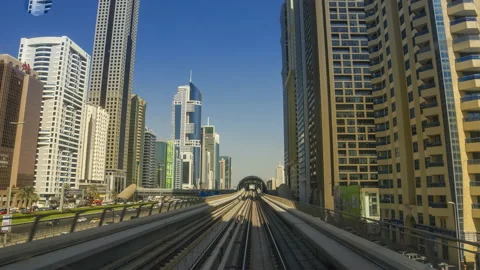 Dubai Downtown Monorail Stock Footage 239500859