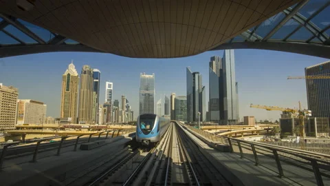 Dubai Downtown Monorail Stock Footage 239625528
