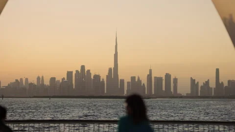 Dubai Downtown skyline Stock Footage 220096731