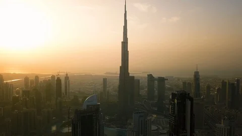 Dubai Downtown before sunset Vídeo Stock 105368723