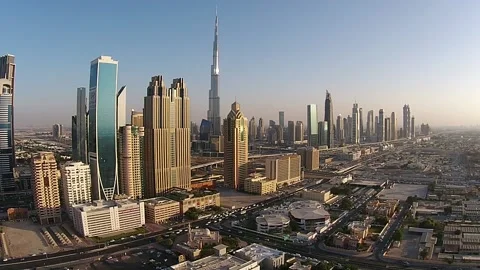 Dubai Drone Skyline Stock Footage 172552960