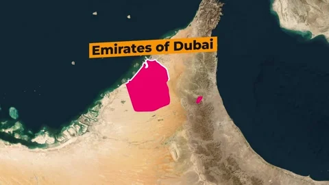 Dubai Emirates Map Animation Stock Footage 321048151