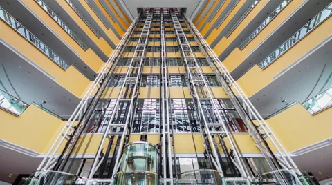 dubai famous tower hotel lift ride 4k ti... | Stock Video | Pond5