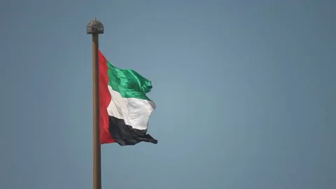 Dubai flag Stock Footage 139098137