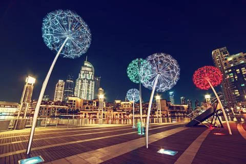 Dubai flower lanterns Stock-Fotos