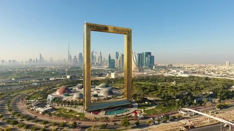 Dubai Frame Aerial View 스톡 동영상 84957139