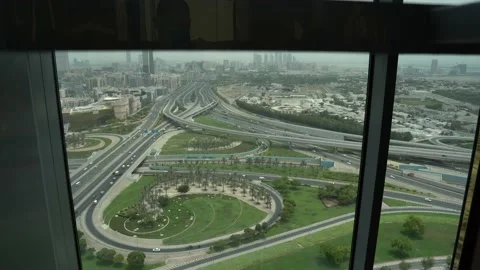 Dubai Frame Elevator Going Down View Stock Footage 137419462